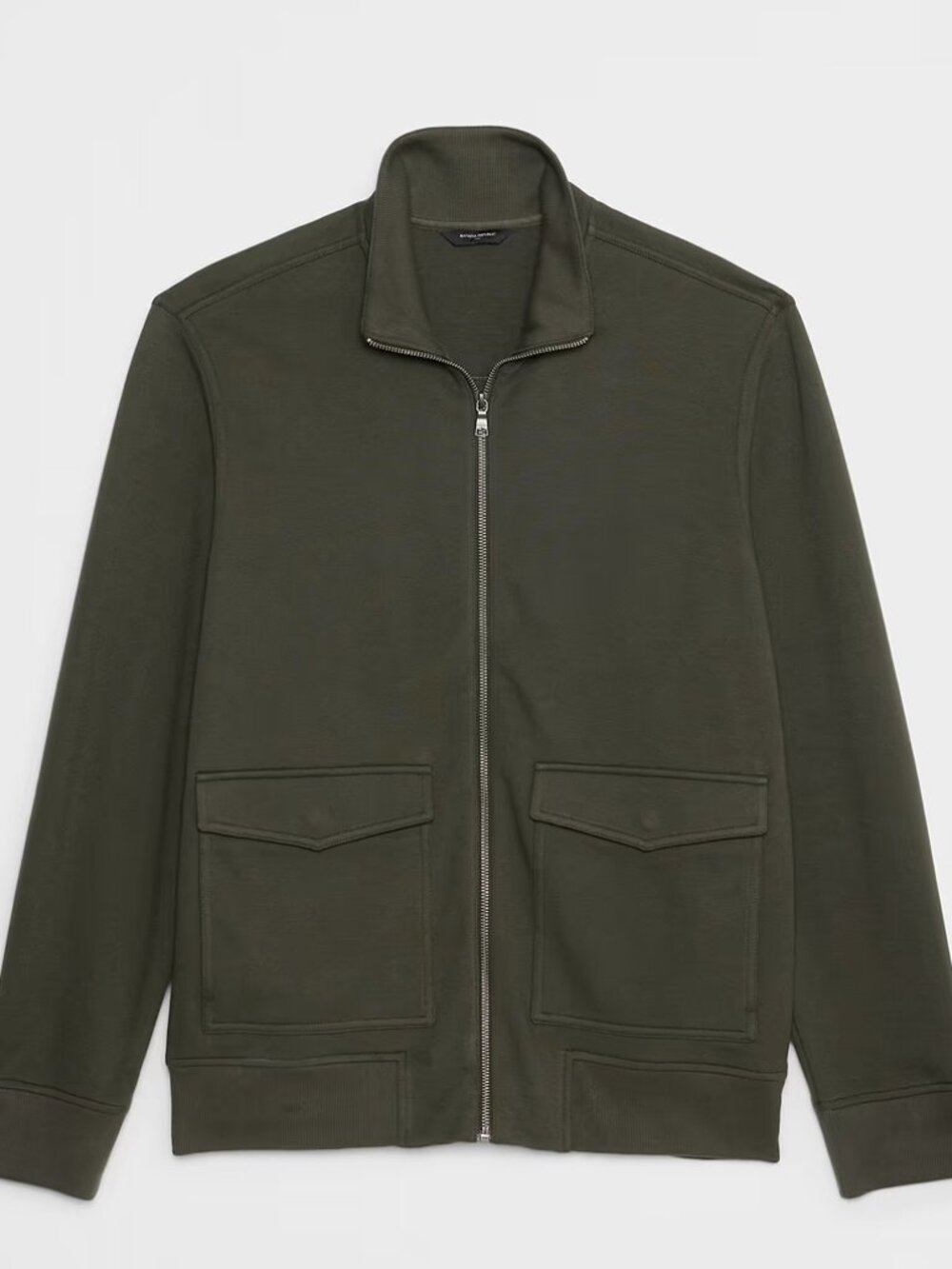 Banana Republic - Lightweight Mock-Neck Jacket - Dried Palm green
